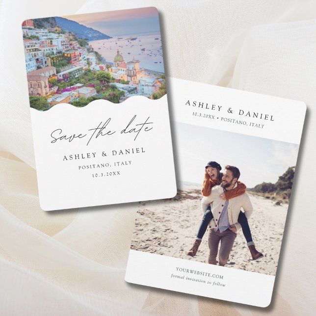 Positano Wedding Italy Save the Date Invitation (Positano Wedding Save the Date)