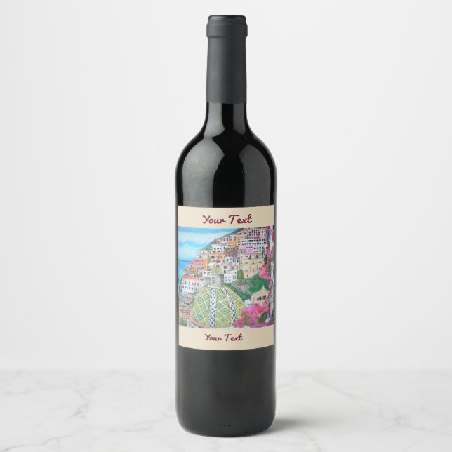 Positano, Wine (or Sparkling Wine) Bottle Label (Front)