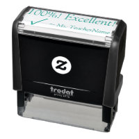 Positive Teacher Praise Panda Pun Pre Inked Stamp, Zazzle