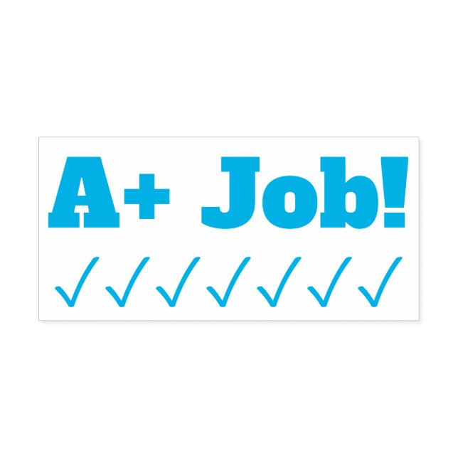 Positive "A+ Job!" Teacher Feedback Rubber Stamp (Design)