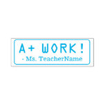 [ Thumbnail: Positive "A+ Work!" + Teacher Name Rubber Stamp ]