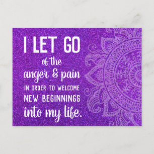 Positive Affirmation Anger Management Inspiration Postcard