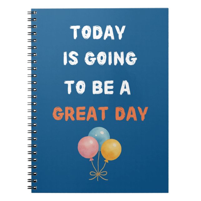 Positive Affirmation Balloon Notebook (Front)