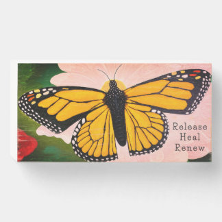 Positive Affirmation Butterfly Wood Box Sign