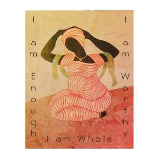 Positive Affirmation for Confidence Wood Wall Art