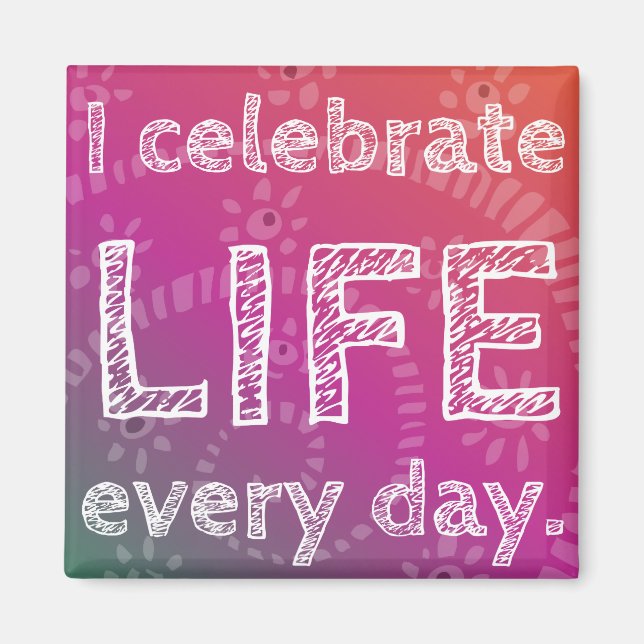 Positive Affirmation For Perfect Body Healthy Life Magnet (Front)