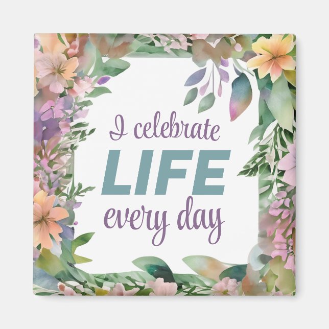 Positive Affirmation For Perfect Body Healthy Life Magnet (Front)