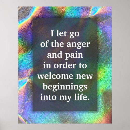 Positive Affirmation Forgiveness Anger Management  Poster