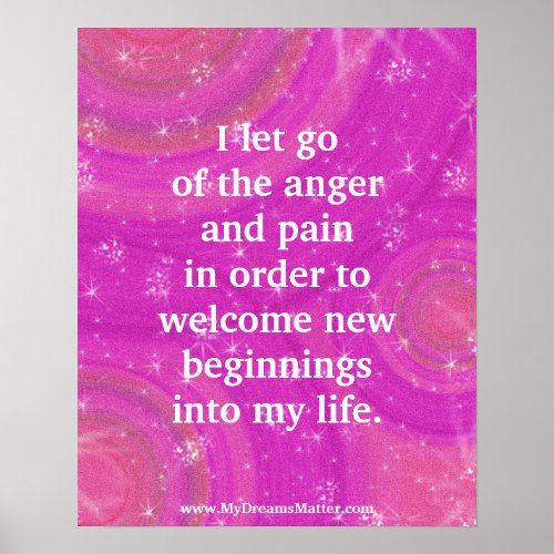 Positive Affirmation Forgiveness Anger Management Poster