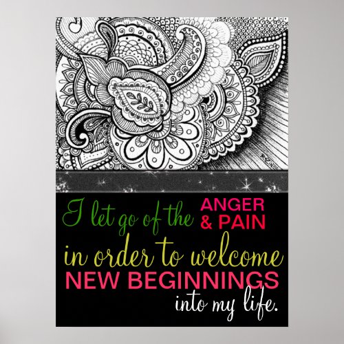 Positive Affirmation Forgiveness Healing Energy Poster