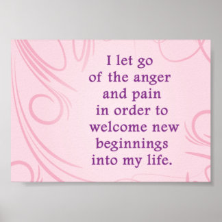 Positive Affirmation Forgiveness Valentines Day Poster