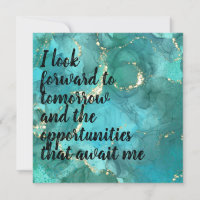 Positive Affirmation "Forward" Blue/Gold