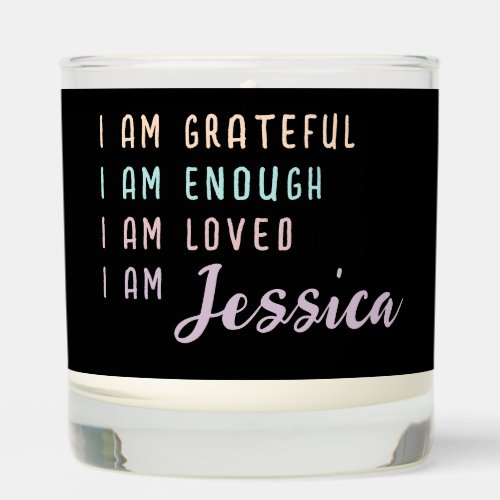 Positive Affirmation Gift Personalized With Name Scented Candle