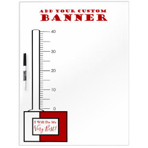 Positive Affirmation Goal Thermometer Dry Erase Board