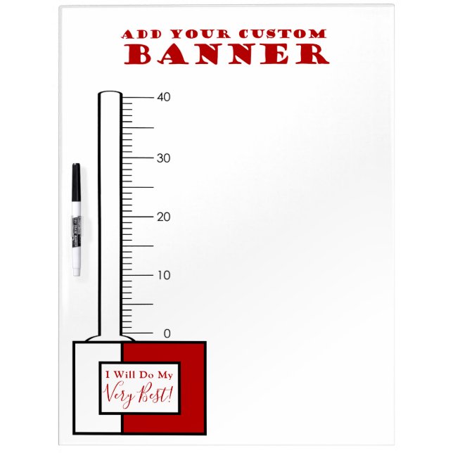 Positive Affirmation Goal Thermometer Dry Erase Board (Front)