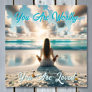 Positive Affirmation   I am Worthy of Love Poster