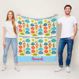 Positive Affirmation Kids– Inspirational Cozy Thro Fleece Blanket