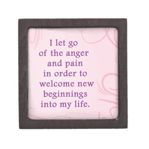 Positive Affirmation Letting Go Of Pain And Anger Jewelry Box