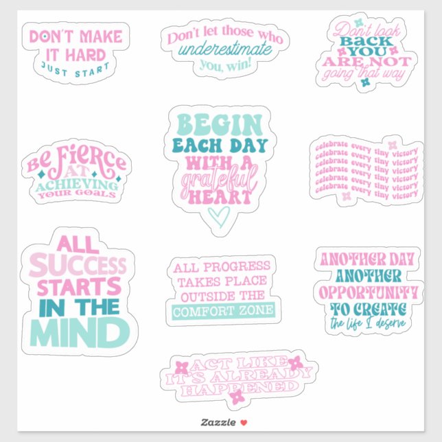 positive affirmation mirror  pack set of  sticker (Sheet)