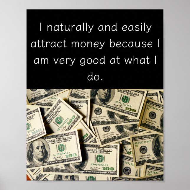 Positive Affirmation Poster - Attracting Money (Front)