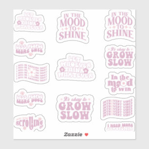 positive affirmation trendy quote retro sticker