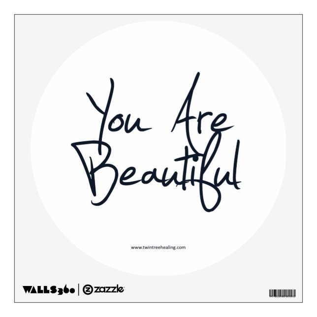 Positive Affirmation Wall Decal: You Are Beautiful Decal (Front)
