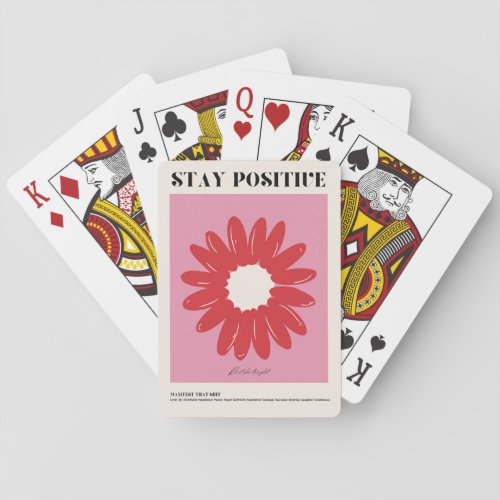 Positive Affirmation Wall Decor Stay Positive Playing Cards