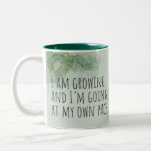 Positive Affirmation Watercolor Green/Gold