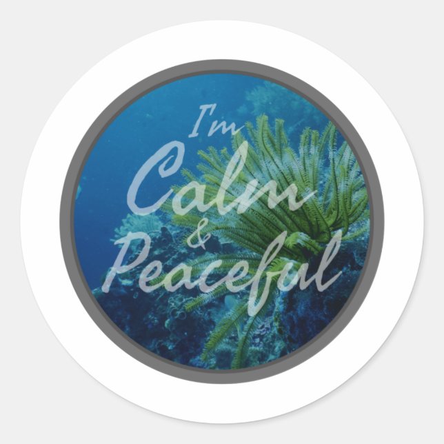 positive affirmations about self acceptance classic round sticker (Front)