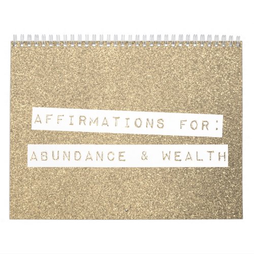 Positive Affirmations Birthstone Glitter Abundance Calendar