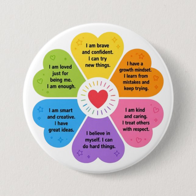 Positive Affirmations Button (Front)