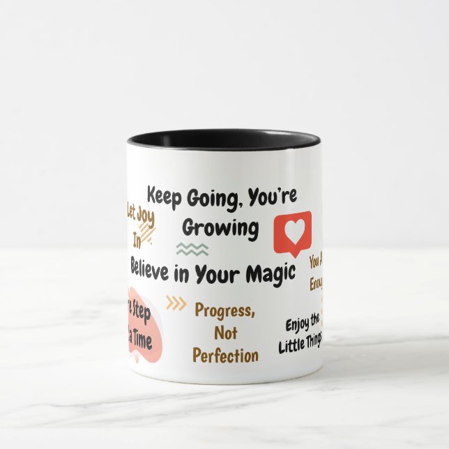 Positive Affirmations Colorful Mindset Mug (Center)