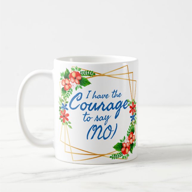 positive affirmations for anxiety and self love coffee mug (Left)