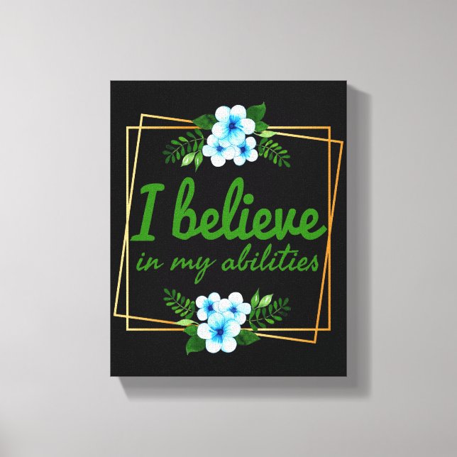 positive affirmations for hard workers canvas print (Front)