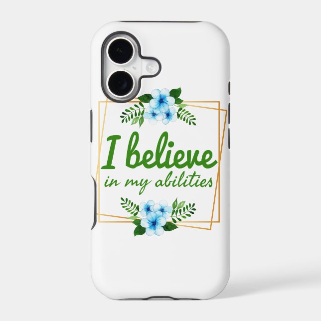 positive affirmations for hard workers iphone case (Back)