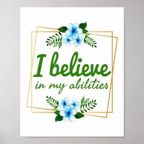 positive affirmations for hard workers poster