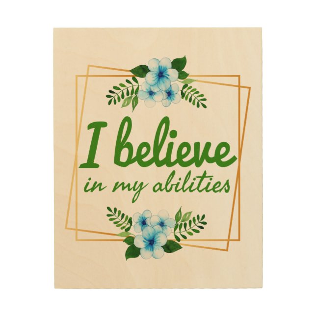 positive affirmations for hard workers wood wall art (Front)