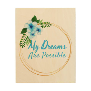 positive affirmations for life acceptance wood wall art