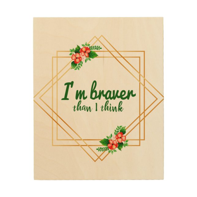 positive affirmations for life wood wall art (Front)