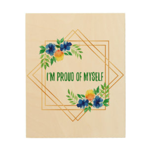positive affirmations for morning wood wall art
