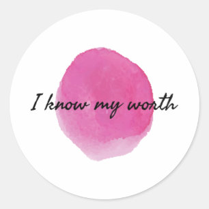 positive affirmations for self acceptance classic round sticker
