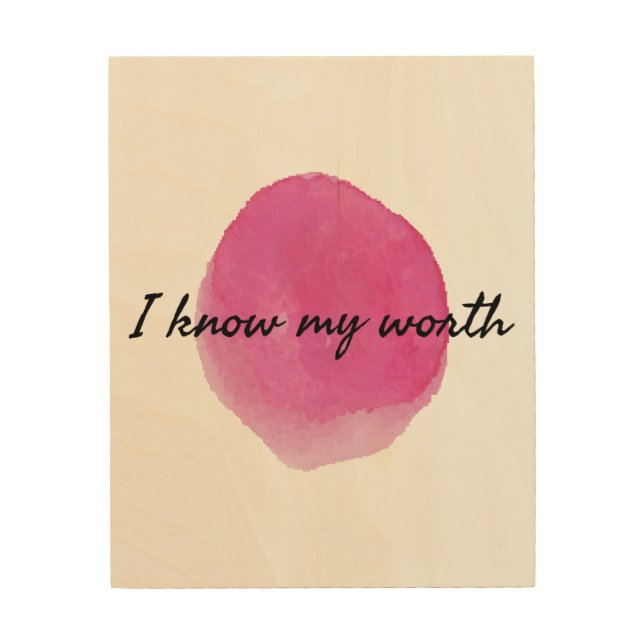positive affirmations for self acceptance wood wall art (Front)