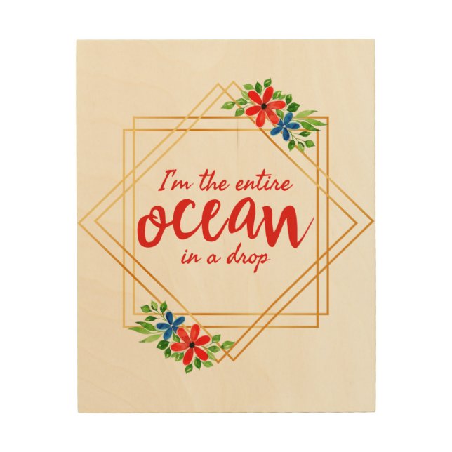 positive affirmations for self acceptance wood wall art (Front)