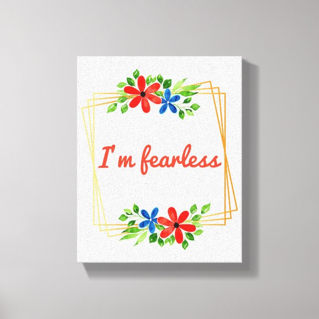 positive affirmations for self love and self care canvas print (Front)