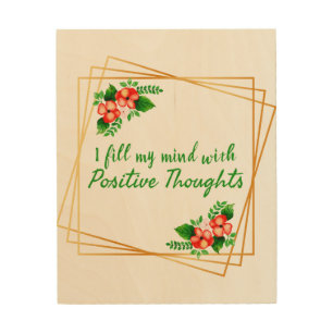 positive affirmations for self love and success wood wall art