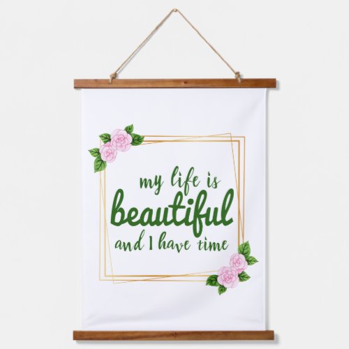 positive affirmations for work and life acceptance hanging tapestry