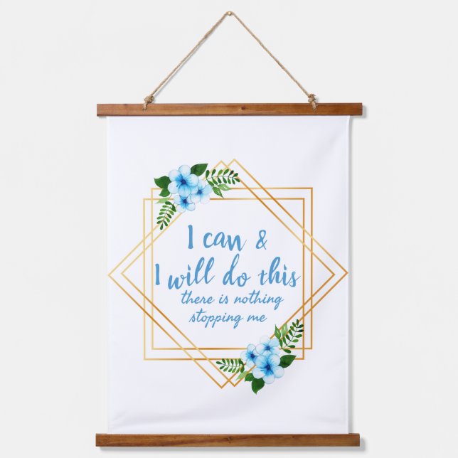 positive affirmations for work and self love  hanging tapestry (Front)