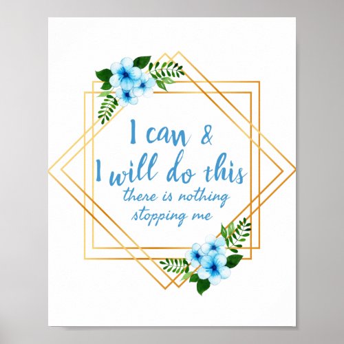 positive affirmations for work and self love poster