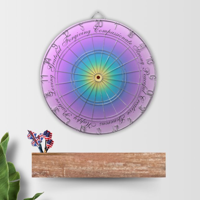 Positive Affirmations Lilac Energy Glow Dartboard (Creator Uploaded)
