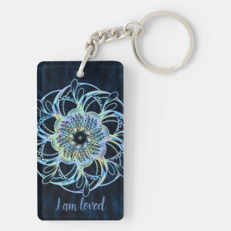 Positive Affirmations Mandala Keychain